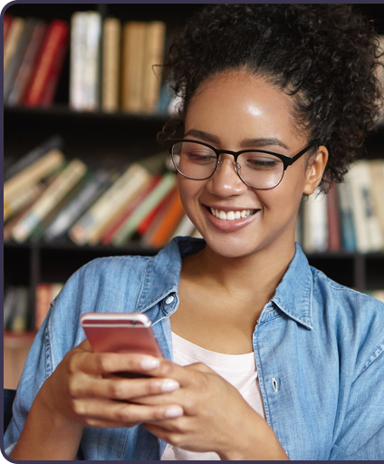 Woman using AkibaPay