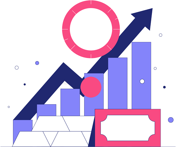 Investment growth illustration
